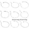 1 Piece 304 Stainless Steel Handmade Link Chain Anklet For Women Silver Color Leg Chain Foot Ankle Bracelets Jewelry Gift