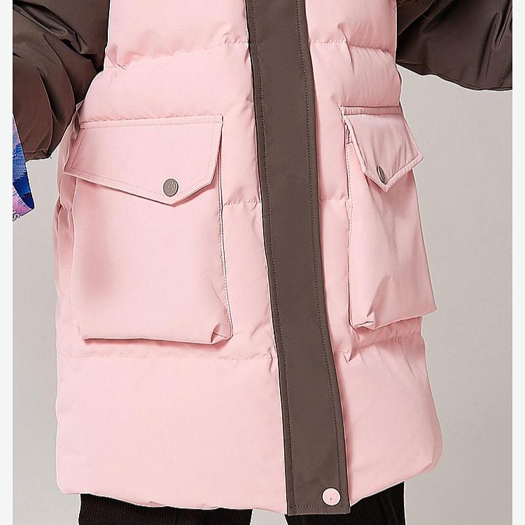 Girls' Winter Workwear Contrasting Down Jacket