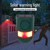 Solcellsdriven stöldskyddslarm med ljud och ljus för utomhusbruk, gårdar och dammar