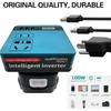 1Pcs 18V 20V To 220V Battery Inverter Multifunctional 120W Smart Transformer Household Dual Plug Outdoor Work Inverter