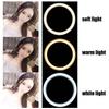 10 Inch 2400‑3000LM 12W LED Ring Light with Cell Phone Clamp Living Broadcast Selfie Fill Lamp