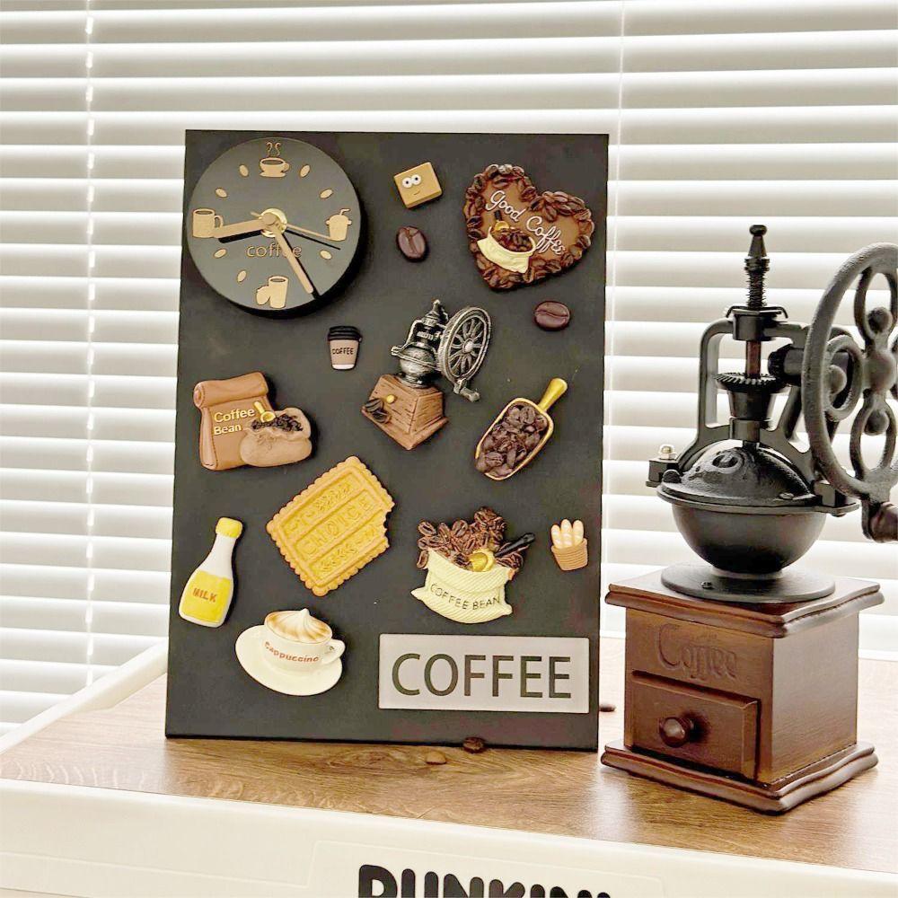 Resin Refrigerator Sticker Portable Fridge Magnet Home Decor Refrigerator Clock  Message