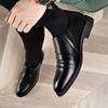 Mote Casual Lær Herre Formelle Business Sko Elegante Dress Loafers Enkle Slip-on Flats Fritid Gå Kjøresko Mann Oxford Sko