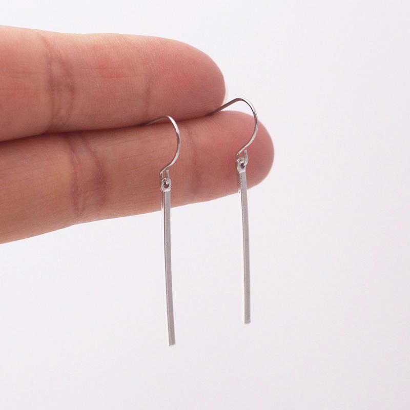 Gold Metal Women Hook Earrings Silver Dangle Earrings Female Small Earrings brincos oorbellen Simple Ear Jewelry