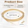 Uxcell 7 Rolls of Knitting Bamboo X Basket Weaving Wicker Repair Thick Thin Bamboo Strips for Basket DIY and Chandeliers Strips, 0.31" 10ft, Supplies,