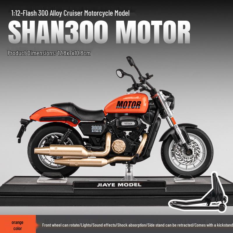 Kawasaki 1:12 Ducati Alloy Motorcycle Model with Sound for Children