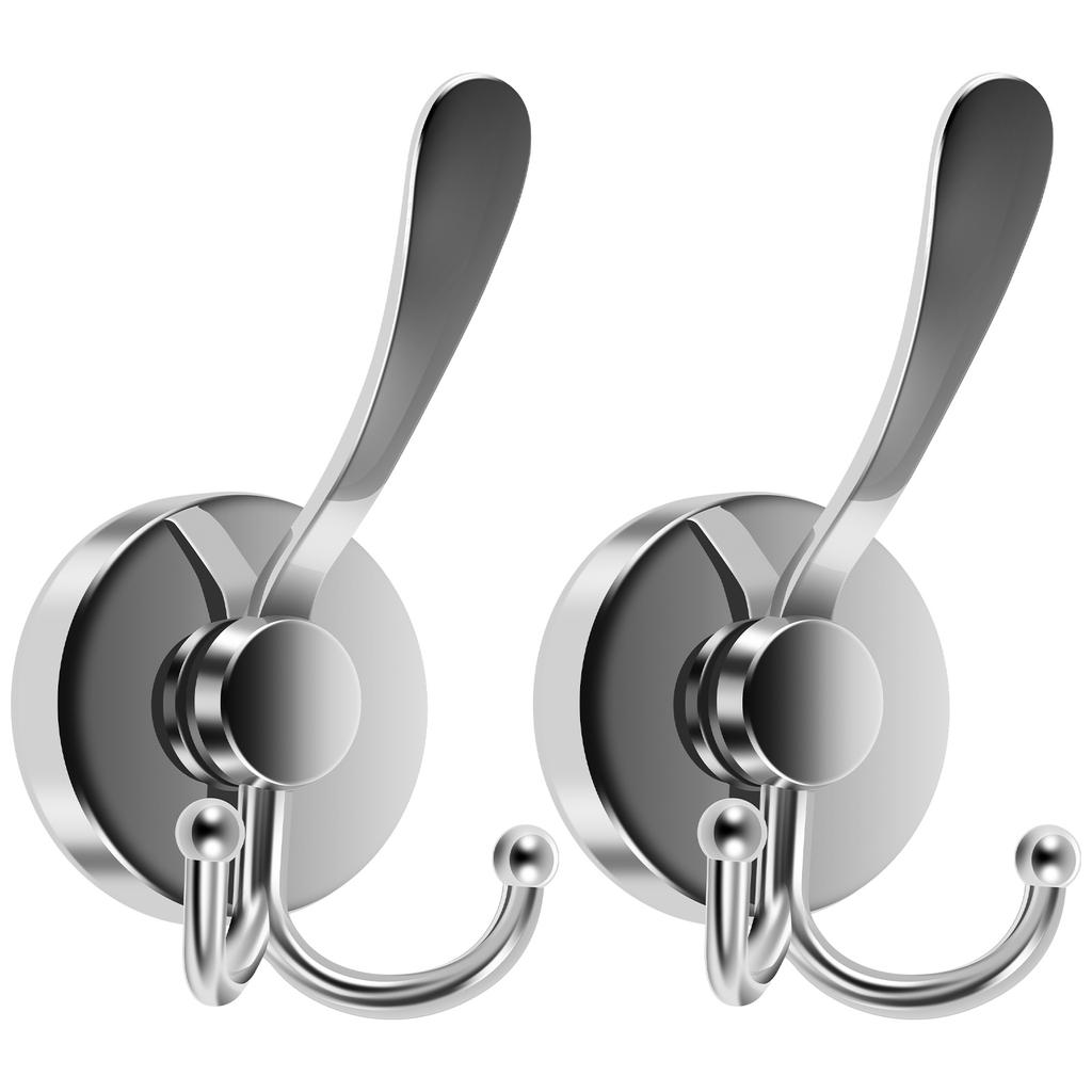 2/4Pcs 3 Prong Wall Hook Stainless Steel Suction Cup Towel Hook Hanging Clothes Hats Bathroom Kitchen Wall Adhesive Towel Hook