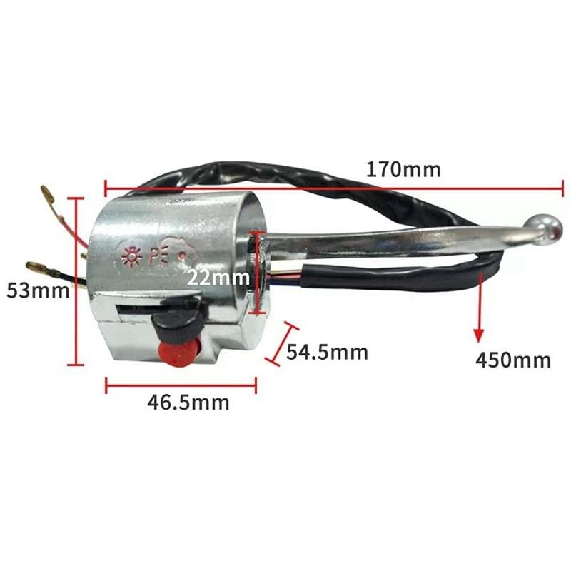 Authentic 7/8 Inch 22Mm Motorcycle Handlebar Switch Assembly Horn High/Low Turn Signal Switch Control For Jialing JH70 JH90