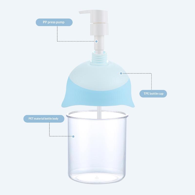 480Ml Empty Pump Dispenser Bottles Portable Large Capacity Hand Soap Dispenser Wide Mouth Pump Bottle Dispenser