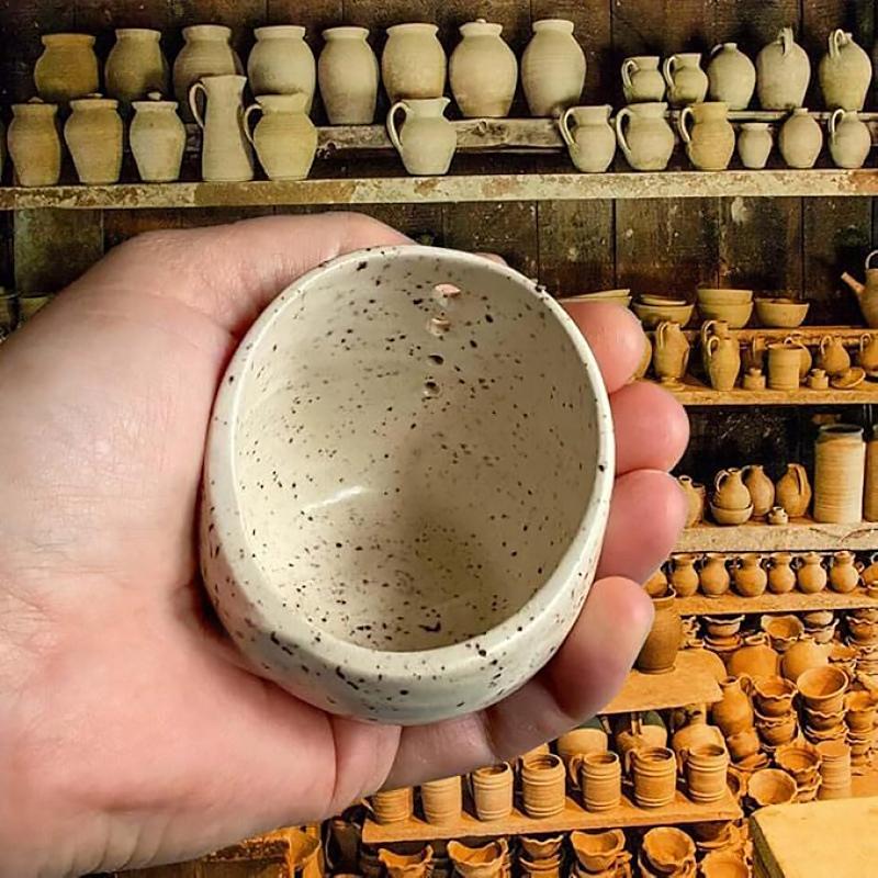 1 Stück Umweltfreundlicher Kräuterblattentferner Künstlerische Kräuter-Entblätterungsschale Handgefertigte Kräuterzubereitungsschale Bio-Kräuter-Vorbereitungsschale 10x10x10cm