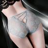 Big Size Ladies Summer Hot Lace Hollow No Mark Cotton Crotch Waist Triangle Briefs