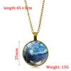 Unisex Gogh Van Starry Night Necklace Inspired By Classic Art And Modern Fashion