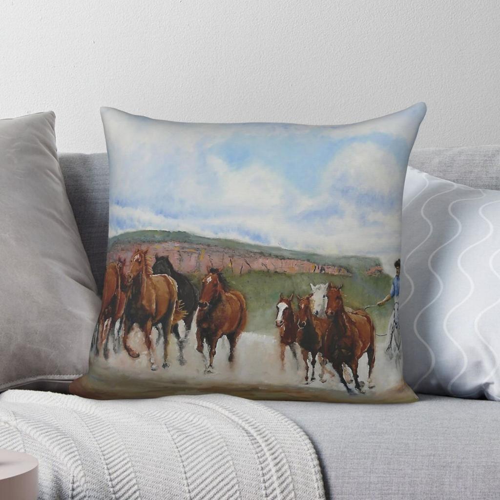 The Man From Snowy River Pillowcase Polyester Linen Velvet Creative Zip Decor Home Cushion Cover