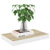 VidaXL Floating Wall Shelf Oak and White 50x23x3.8 Cm MDF