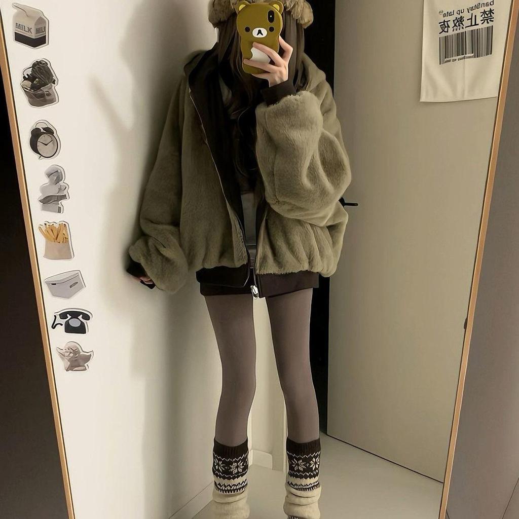 Women's 2025 Winter Double-Sided Velvet Snow Eagle Retro Cotton Parka Coat