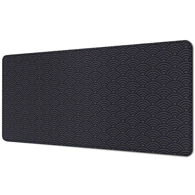 Großes Mauspadd Japanische Wellen Mauspadd XXL Gaming-Mauspad Schwarz und Weiß PC-Gamer-Zubehör Schreibtischunterlage Büroaccessoires