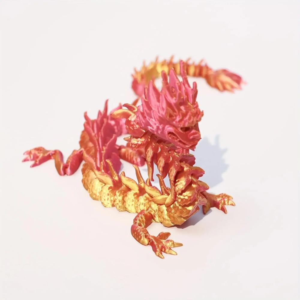 3D Geprint Gewrichts Draak Figuur Kristal Flexibel Draak Ornament Huis Kantoor Bureau Decor Ambacht Kerst Vakantie Cadeau