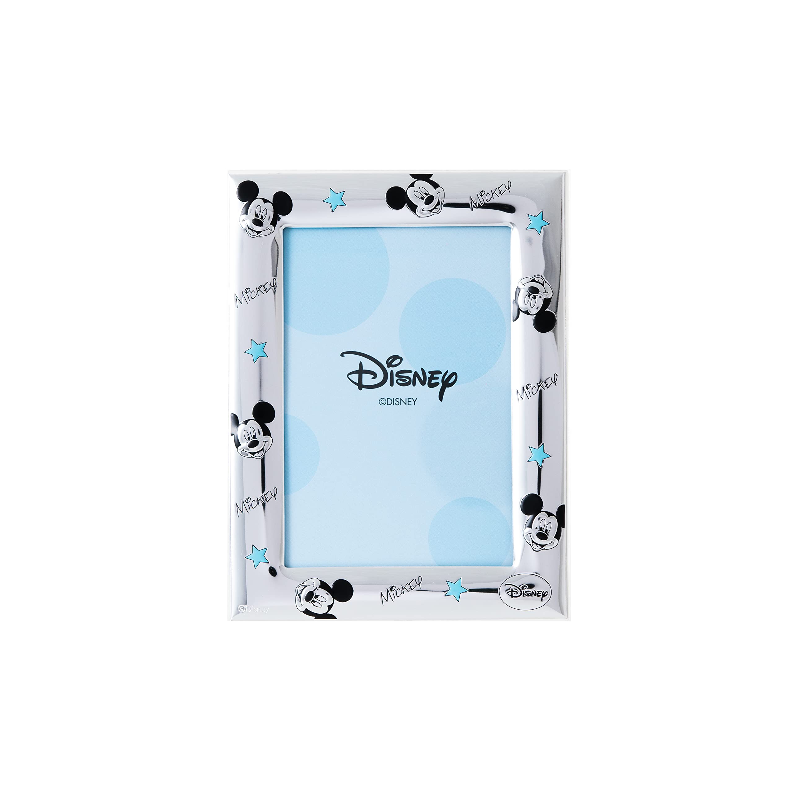 

Officially Licensed Disney Product in Valenti Photo Mickey Mouse 2L Imported Directly from Italy (Made Italy) Frame, Silver-Tipped, (Pattern), Size,