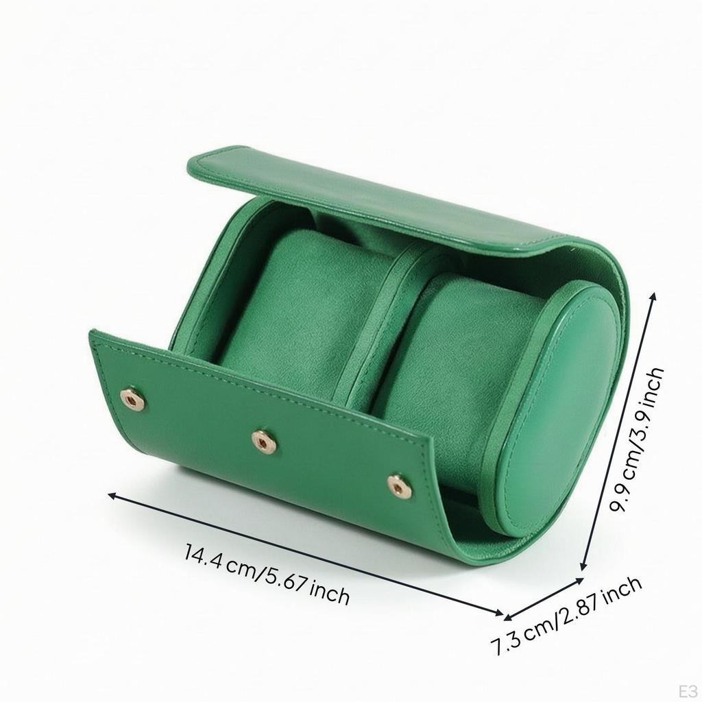 Watch Roll with Three Compartments Cylindrical Travel Structured for