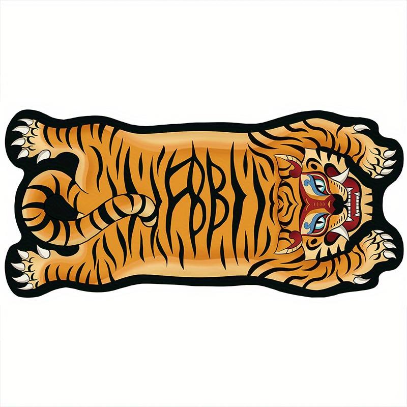 VIKAMA Fierce Tiger Mouse Pad: Creative Shaped Desk Mat Anti-Slip Mat Desktop Carpet Game Handle Desktop Gadget Mouse Pad 30X60CM
