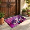 Floor Mat Soft Flannel Rug Non Slip Absorbent Mat for Bathroom Bedroom Home Decor H Hoshino Ai