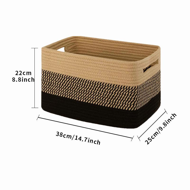 Velkokapacitní bavlněný pletený koš na prádlo a úložný koš