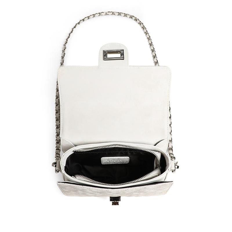 Advanced Diamd Grid Chain Bag, New Women's Crossbody Leather Bag, Vintage Classic Light Luxury Hand-held Crossbody Bag