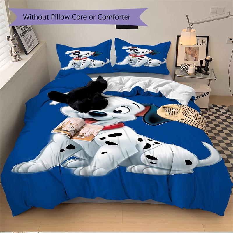 Dalmatian Pup Adventure Print 3Pcs Bedding Setduvet Cover With 2 Bedropillowcase Home Birthday Gift