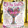 To My Sister Heartfelt Love And Friendship Gift Personalized Outdoor Blanket Customize Your Name Soft Warm Cozy Suitable For Picnics Outdoor Travel