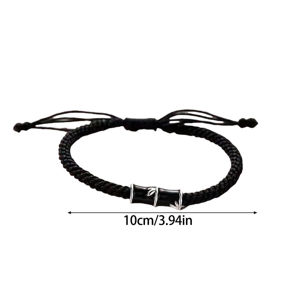 Unique Bamboo Patterned Couple Bracelets Braided Wrist Rope Accessory for Lovers Seeking Meaningful Accessories
