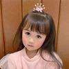 Rhinestone Crown Girl Headdress Cute Star Kids Hairpin Bow Hair Clip Hair Accessory Headwear