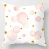 Pink Marble Polyester Pillowcase Leather Leaf Flower Cushion Cover Living Room Home Decoration Sofa Geometric