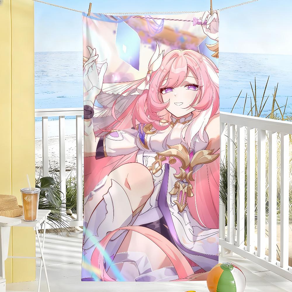 Video Game Honkai Star Elysia Beach Towel For Beaches Yoga Studios Gyms Hot Springs Swimming Pools And Picnics