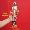 36CM Nutcracker Toffee Colored Nutcracker Gingerbread Man Baker Handcraft  Home Office Table Xmas Decoration Christmas Gift