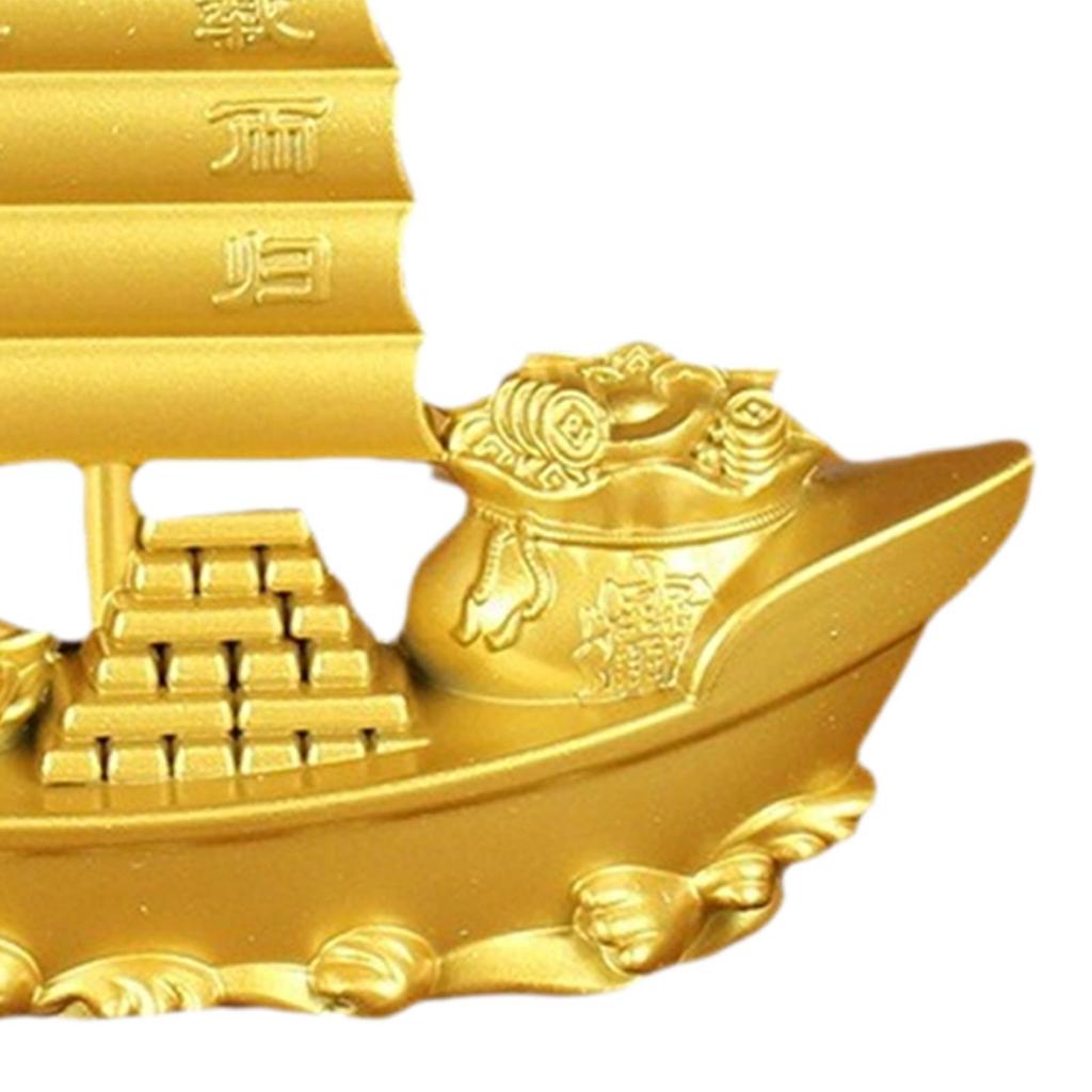 Sailing Boat Decor Sailing Ship Model Art Sculpture Figurine Feng Shui Decor for