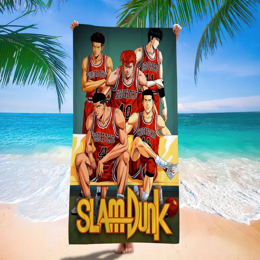 Slam Dunk Anime Microfiber Printed Beach Towel Mountain Climbing Yoga Beach Swimming Running Absorbent Soft Towel