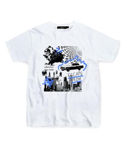ESCAPEFROM Blue Burning City T-Shirt White