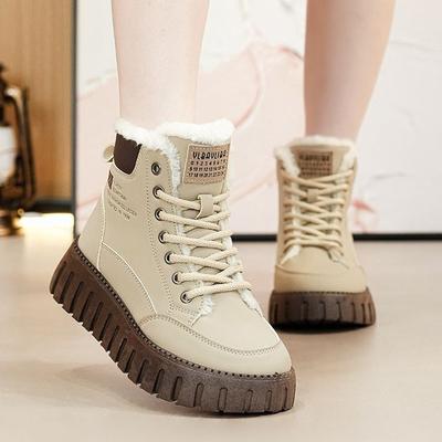 Botas de Nieve de Plataforma para Mujer Nuevo en Zapatos Casuales Deportivos de Skate Invierno Moda Más Piel Cálidas Botines Calzado Zapatilla Deportiva