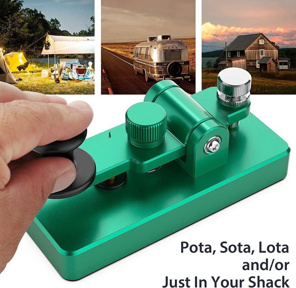 PUTIKEEG Morse Code CW Amateur Radio CW Morse Code Telephone Key Morse Code Practice Aluminum Alloy Morse Code Practice Key Key, Paddle, Device,