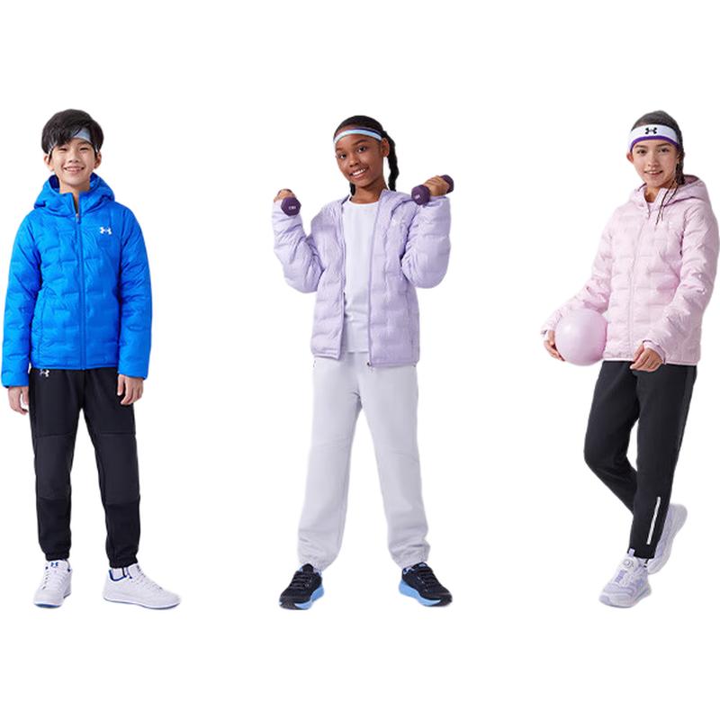 Under Armour Girls Thermal Down Lightweight Hooded Jacket 140