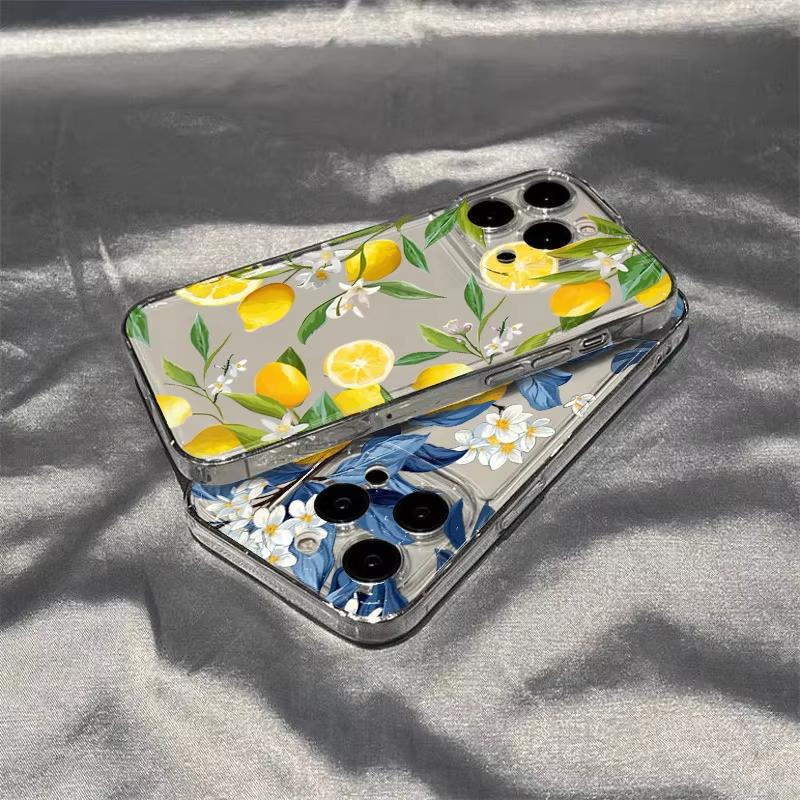 Luxur Flowers Painting Clear Phone Case For Samsung Galaxy S23 S24 S25 S26 Ultra S22 S21 S20 Plus FE A71 A72 A73 Soft Cover