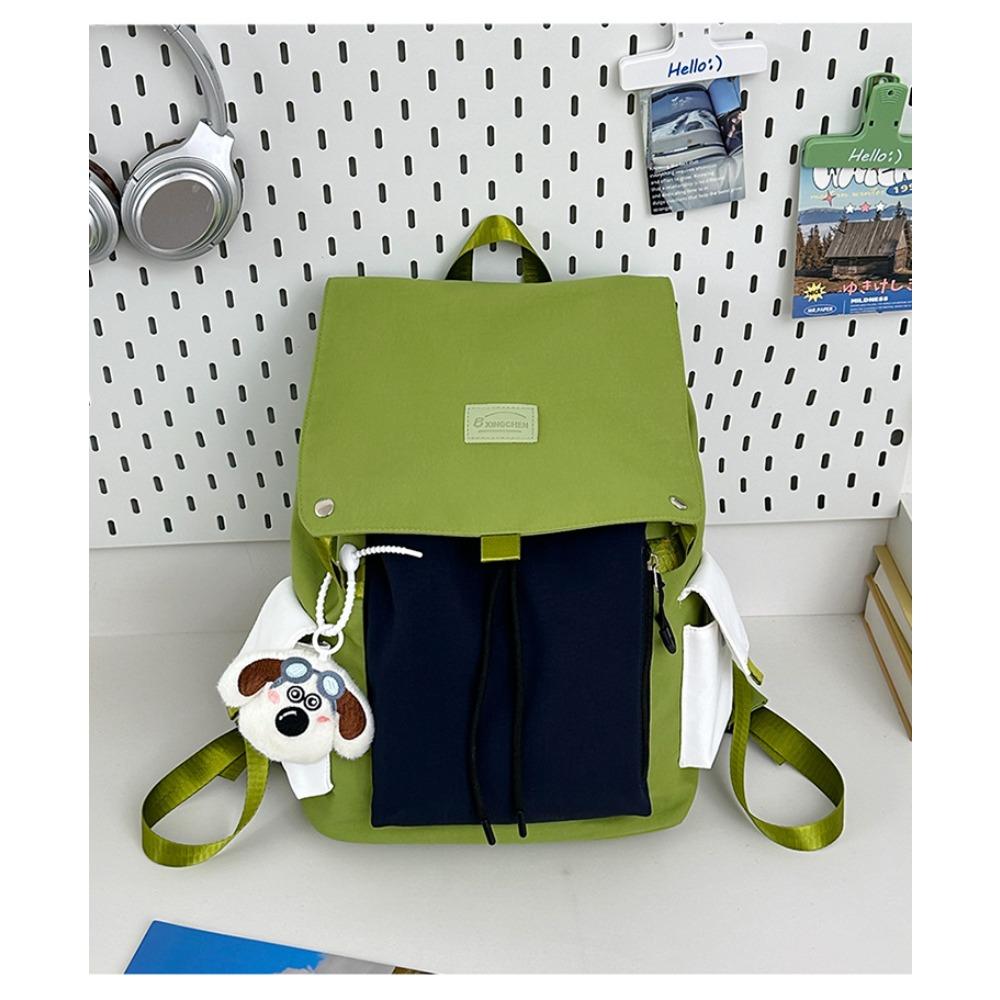 New Schoolbag Female Student Lightweight Large Capacity Contrasting Color Leisure Outdoor Travel Commuting Simple Backpack