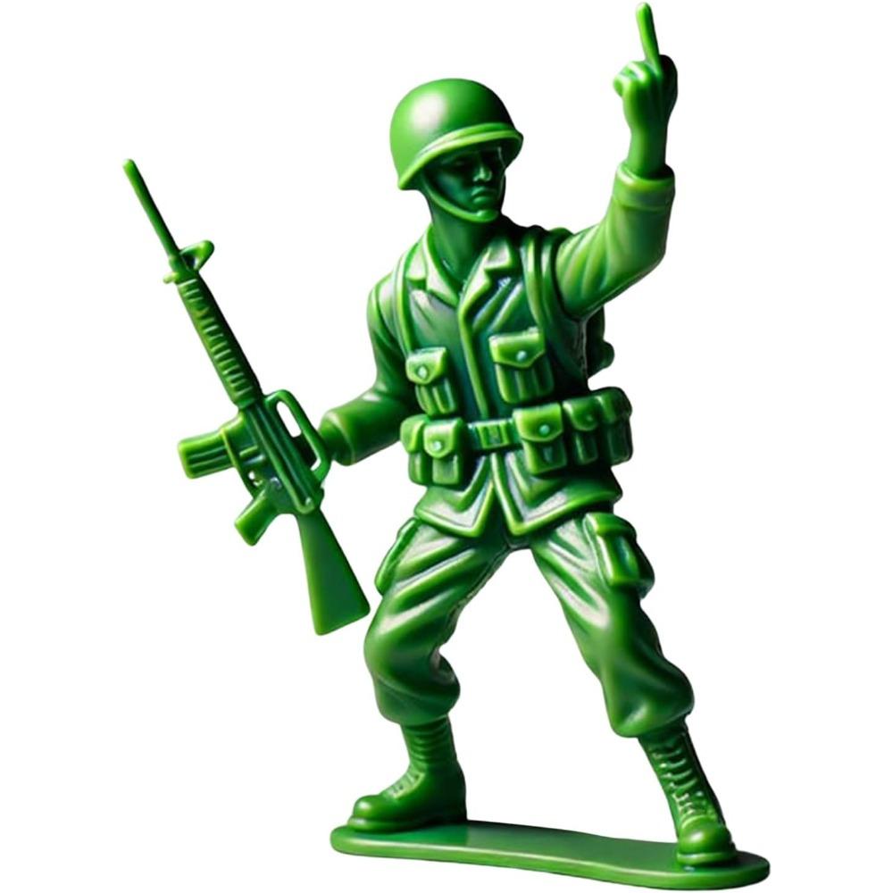 Funny Green Army Men Middle Finger Figures, Funny Blue Green Navy Middle Finger Character Classic Soldier Ornament, Novelty Mini Soldier Statue 5CM