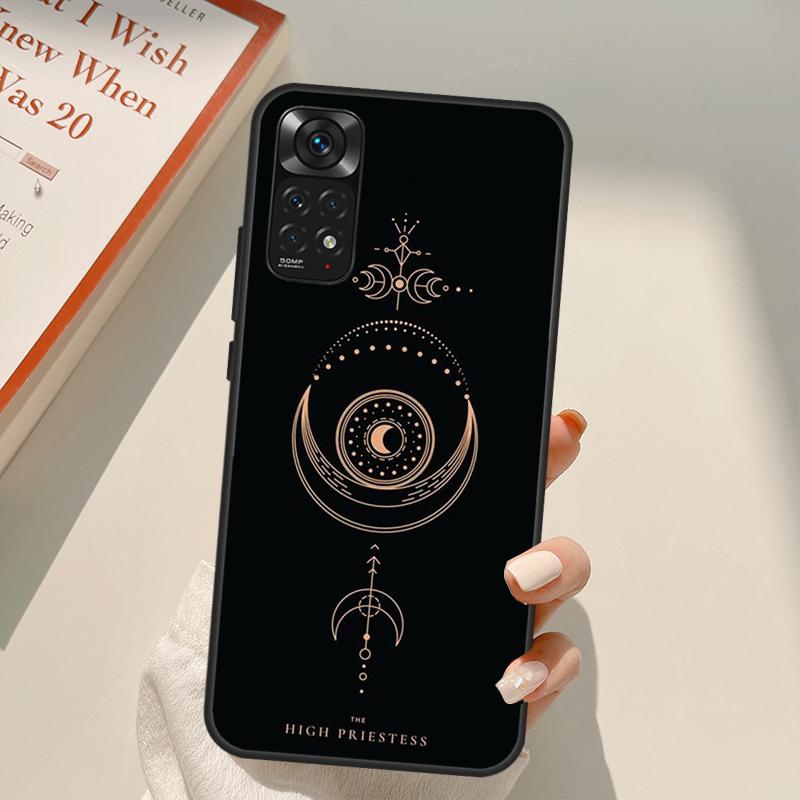 Magic Moon Tarot Case For Xiaomi Redmi Note 11 10 9 8 Pro Note 11S 10S 9S 8T K50 K40 9A 9C 10A 10C Cover
