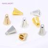 18K Gold Plated Brass Cone End Cap For Jewelry Making,Caps For Bracelet,Supplies For Jewelry,DIY Necklace Making Accessories