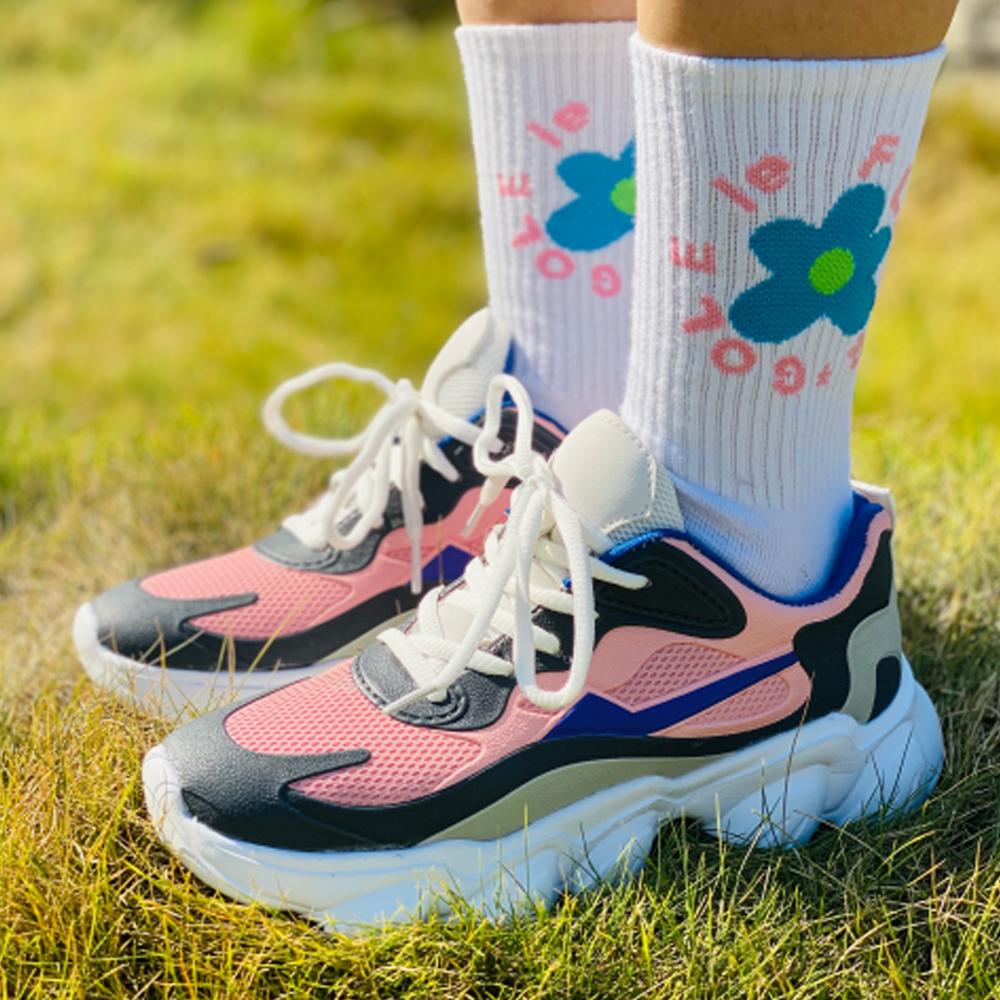 colourful platform trainers