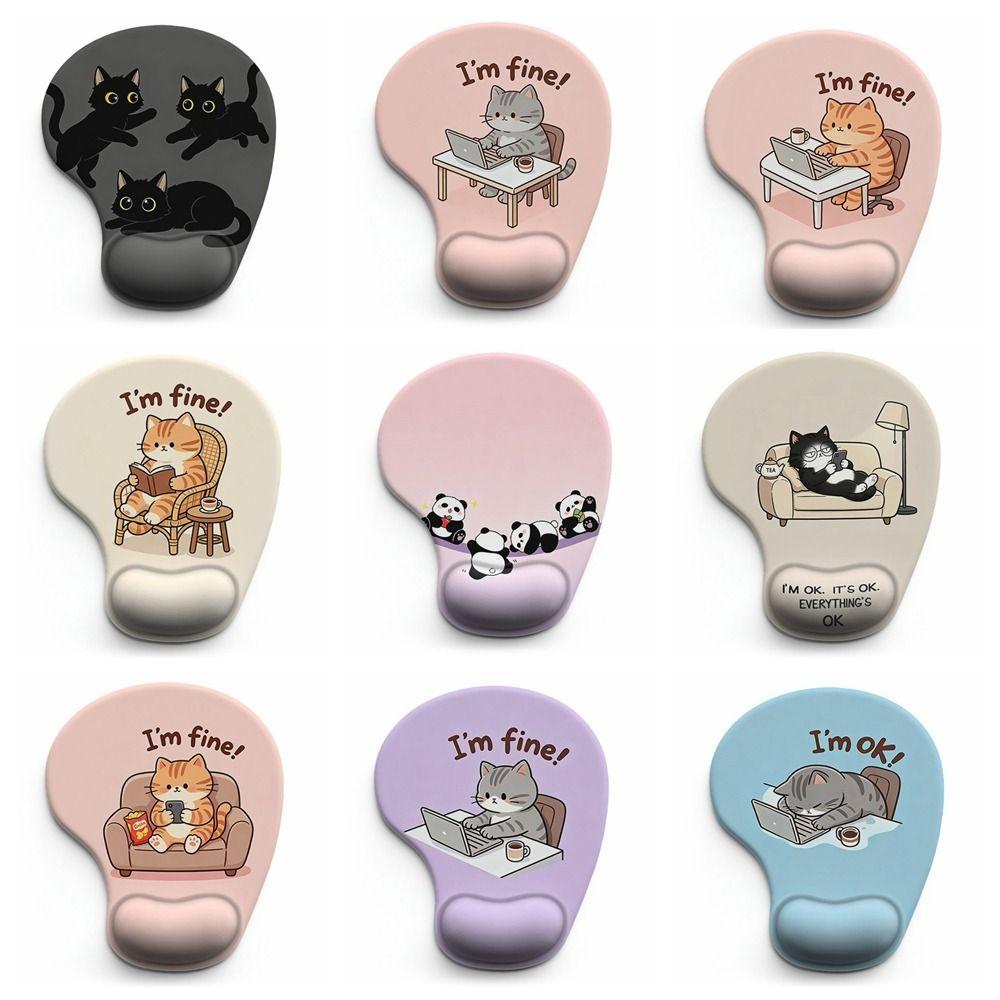 Silicone Comfortable Wrist Rest Non-Slip Desktop Wrist Support Cartoon Animal Mouse Pad  Computer