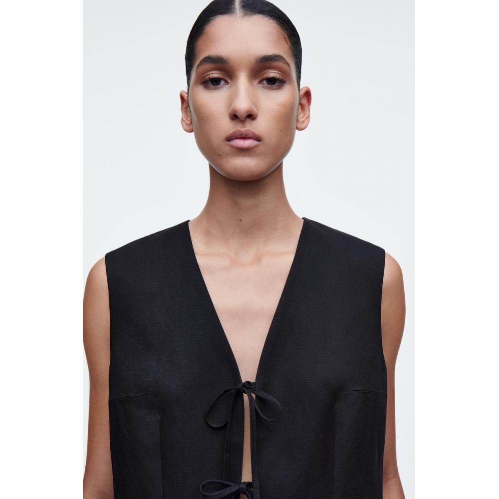 Cos Japan Tie Front Vest