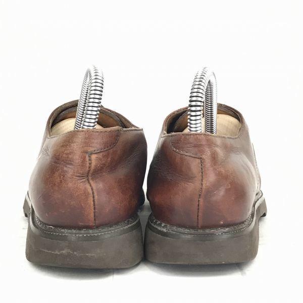 USA Rockport Leather Plain-Toe 24.5 Dark Brown Dress Shoes Business(USED)