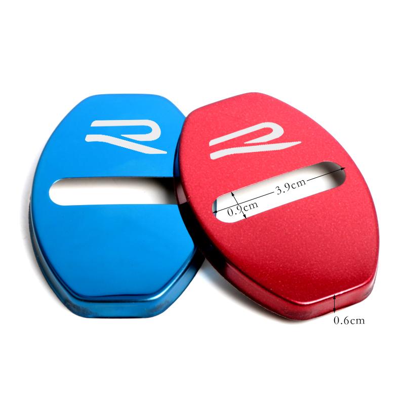 2026 Hot For VOLKSWAGEN VW New Door Lock Decoration Rust Protection Stainless Steel Cover New R Logo for VW Volkswagen Golf 8 MK